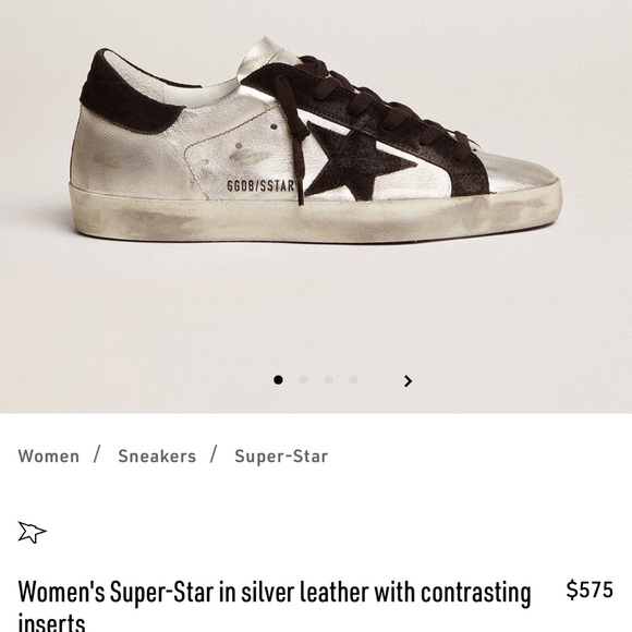 Golden Goose Silver and Black Distressed Sneakers - Picture 5 of 15